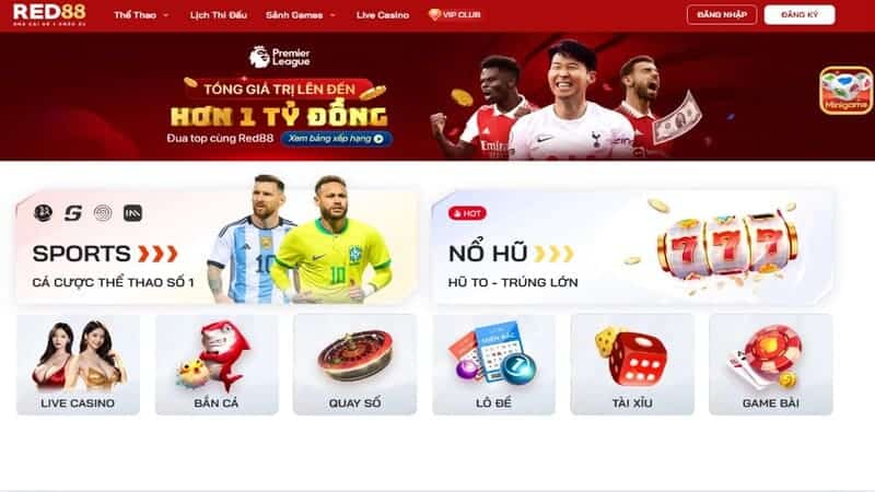 Red88 - Nhà cái cá cược thể thao uy tín đến từ Châu Âu